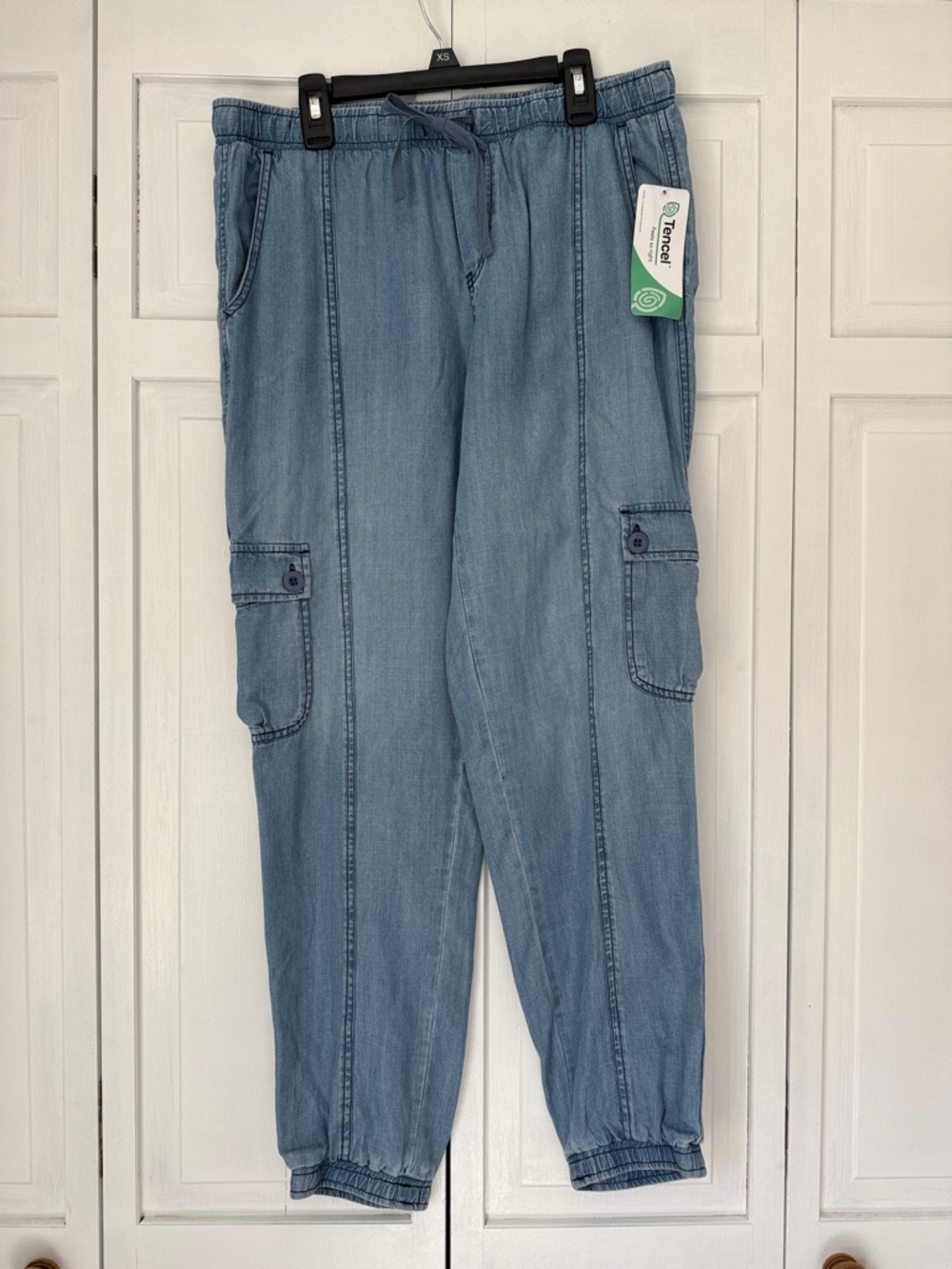 Velvet Heart Beachy Light Blue Cargo Jogger Pants Sz M